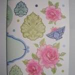 A5 Handmade Notebook With Pink Rose Cover..