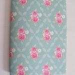 Handmade A5 Notebook With Plain Pink And Turquoise..