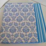 A5 Handmade Notebook Tilda Blue Cover With Plain..