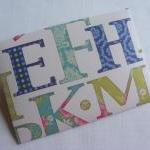 Handmade Envelopes Blue And Green Alphabet And..